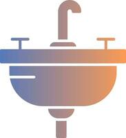 Washbasin Gradient Icon vector