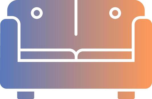Sofa Bed Gradient Icon vector
