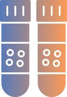 Test Tubes Gradient Icon vector