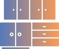 Kitchen Cabinet Gradient Icon vector