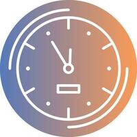 Wall Clock Gradient Icon vector