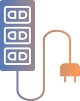 Extension Cord Gradient Icon vector