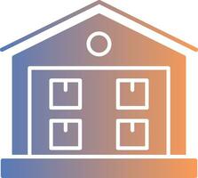 Warehouse Gradient Icon vector