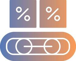 Conveyor Band Gradient Icon vector