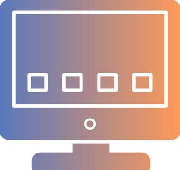 Computer Gradient Icon vector