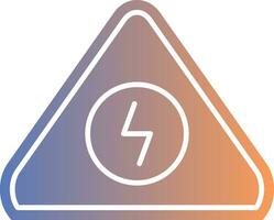 Electrical Danger Sign Gradient Icon vector