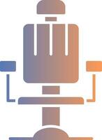 Barber Chair Gradient Icon vector