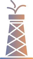 Oil Tower Gradient Icon vector