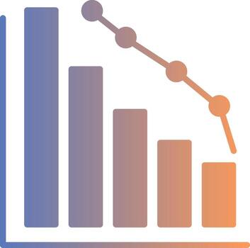 Decrease Gradient Icon vector