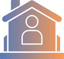 Residential User Gradient Icon vector