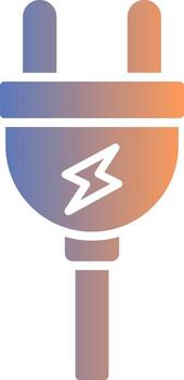 Plug Gradient Icon vector