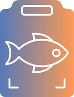 Fish Cooking Gradient Icon vector