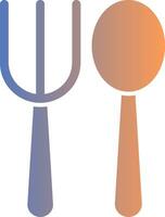 Fork Spoon Gradient Icon vector