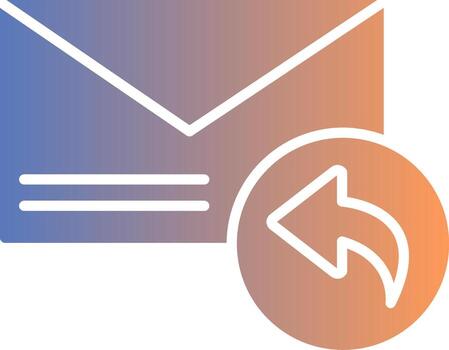 Reply Gradient Icon vector