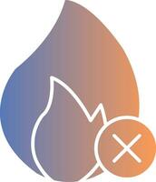 No Fire Gradient Icon vector
