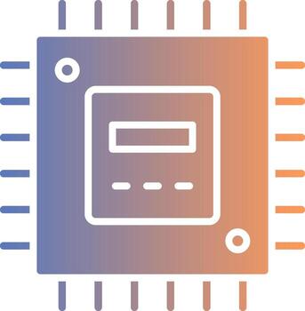 Processor Gradient Icon vector