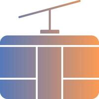 Cableway Gradient Icon vector