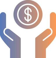 Charity Gradient Icon vector