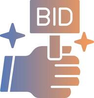 Bid Gradient Icon vector