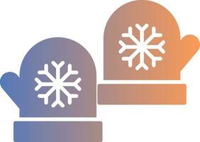 Mitten Gradient Icon vector