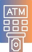 Atm Machine Gradient Icon vector