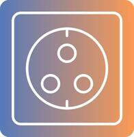 Wall Socket Gradient Icon vector