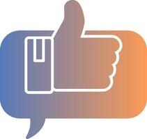 Positive Comment Gradient Icon vector