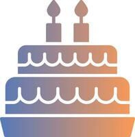 Cake Gradient Icon vector