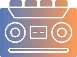 Cassette Recorder Gradient Icon vector