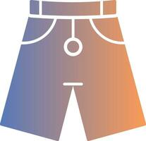 icono de gradiente de pantalones cortos vector