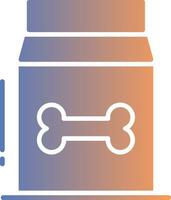 Pet Food Gradient Icon vector