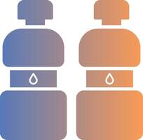 Two Bottles Gradient Icon vector