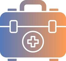 First Aid Box Gradient Icon vector