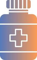 Medicine Bottle Gradient Icon vector