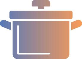 Cooking Pot Gradient Icon vector