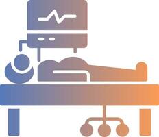 ICU Room Gradient Icon vector