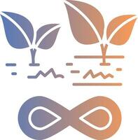 Sustainable Agriculture Gradient Icon vector