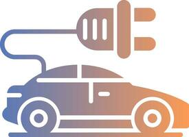 Electric Car Gradient Icon vector