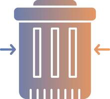 Waste Reduction Gradient Icon vector