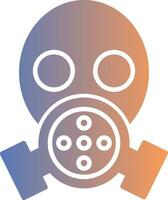 Gas Mask Gradient Icon vector