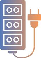 Extension Cord Gradient Icon vector