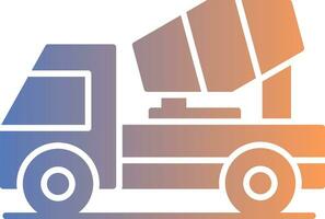 Concrete Mixer Gradient Icon vector