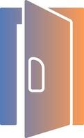 Door Gradient Icon vector