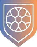 Football Badge Gradient Icon vector