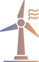 Wind Turbine Gradient Icon vector