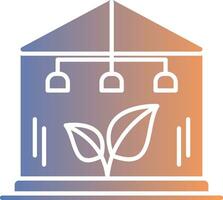 Greenhouse Gradient Icon vector