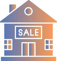 House for Sale Gradient Icon vector