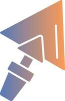 Plastering Trowel Gradient Icon vector