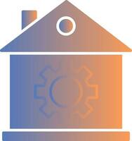 Home Setting Gradient Icon vector