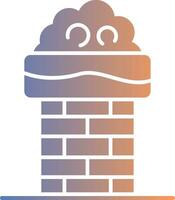 Chimney Top Gradient Icon vector